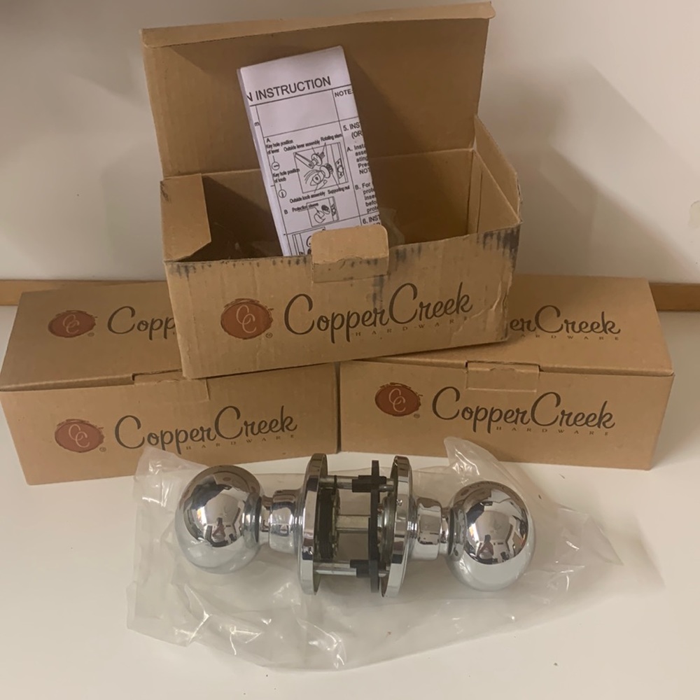 Copper Creek Finish Polish Stainless Steel Passage Hall Knob or Closet Door